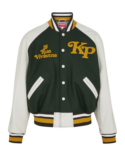 Kenzo Verdy Logo Felt Varsity Jacket