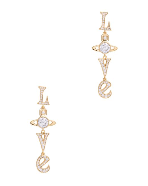 Vivienne Westwood Roderica Love orb plated Drop Earrings