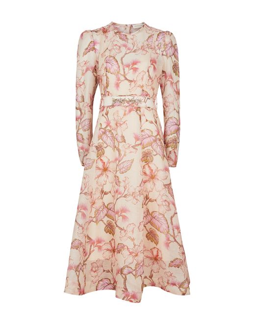 Zimmermann Matchmaker Floral-print Organza Midi Dress 3 UK 14