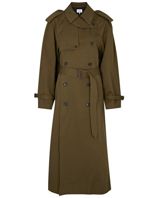 Frame Double-breasted Wool Trench Coat UK12