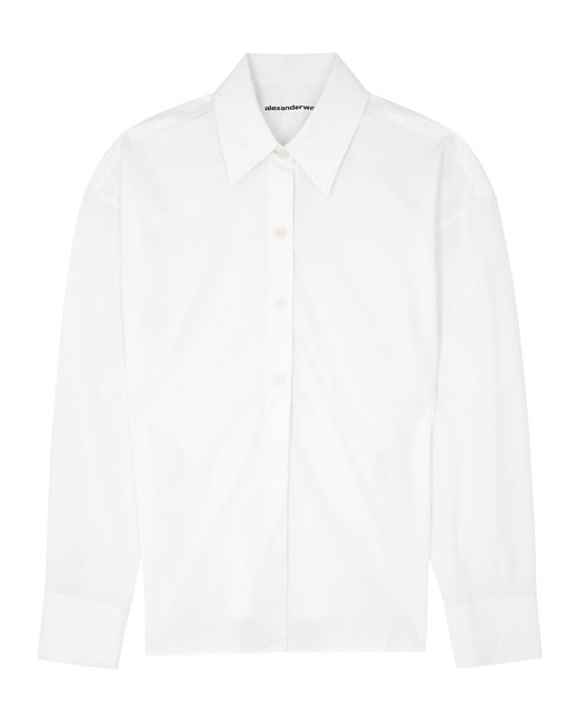 Alexander Wang Panelled Cotton-poplin Shirt UK14