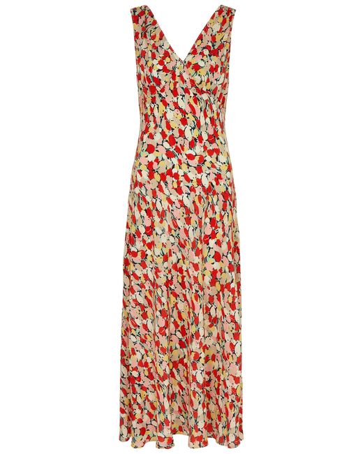 rixo Sandrine Floral-print Silk Maxi Dress UK 16