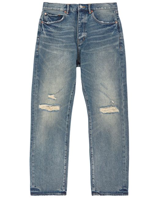 Purple Brand Distressed Straight-leg Jeans 36 XL