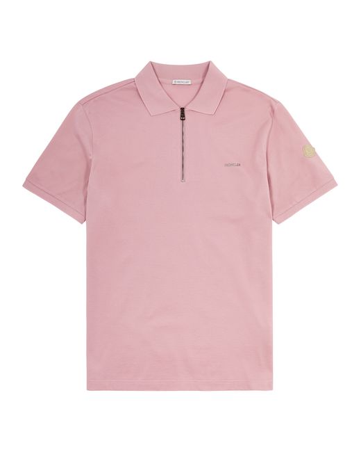 Moncler Logo Piqué Cotton Polo Shirt