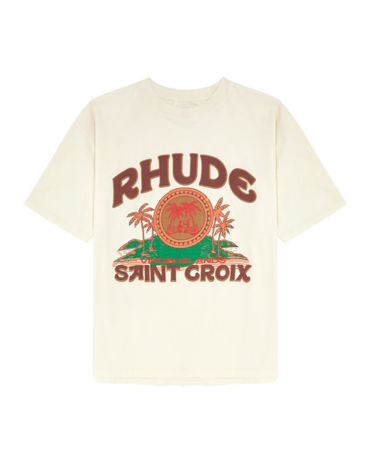Rhude Saint Croix Logo Cotton T-shirt