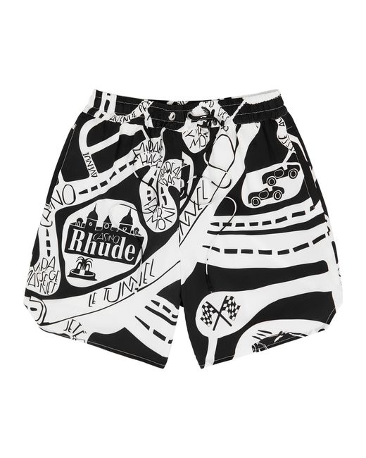 Rhude Strada Printed Silk Shorts