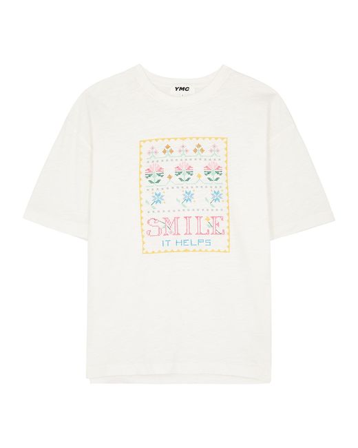 Ymc Jordan Embroidered Cotton T-shirt UK8-10
