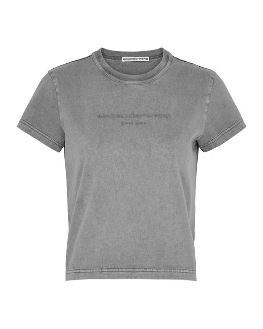 Alexander Wang Logo-embossed Cotton T-shirt UK6