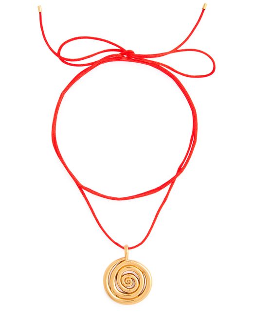 Anni Lu Spiral on a String 18kt plated Satin Necklace