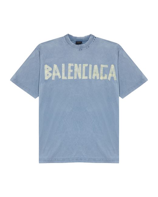 Balenciaga Tape Type Logo Cotton T-shirt