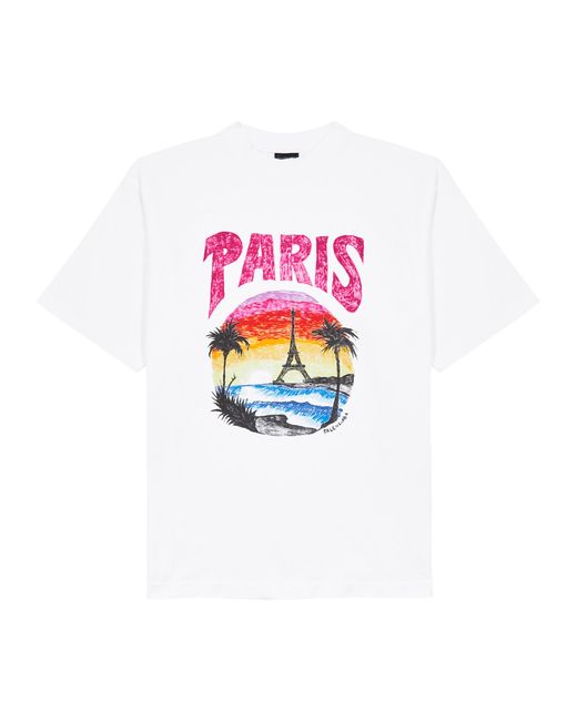 Balenciaga Paris Tropical Printed Cotton T-shirt