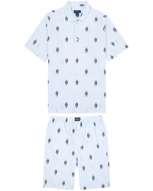 Polo Ralph Lauren Striped Bear-print Cotton Pyjama set