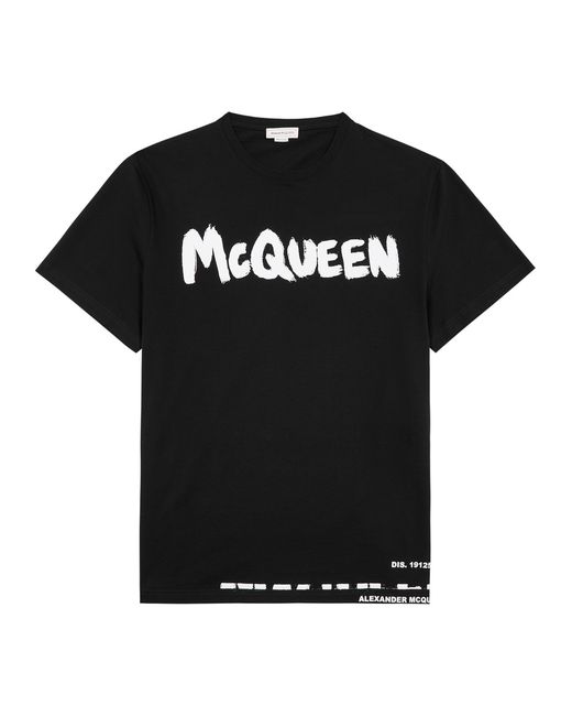 Alexander McQueen Graffiti Logo-print Cotton T-shirt