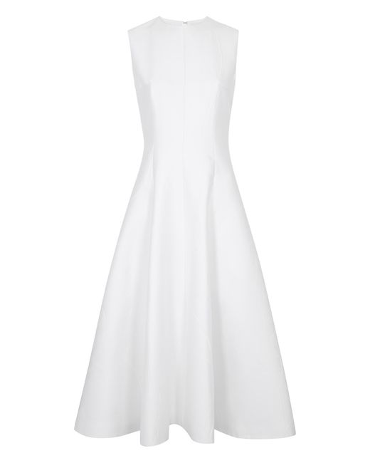 Emilia Wickstead Mara Floral-jacquard Twill Midi Dress 12 UK12