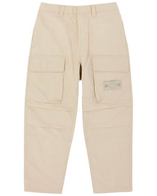 Stone Island Ghost Wide-leg Cotton Cargo Trousers