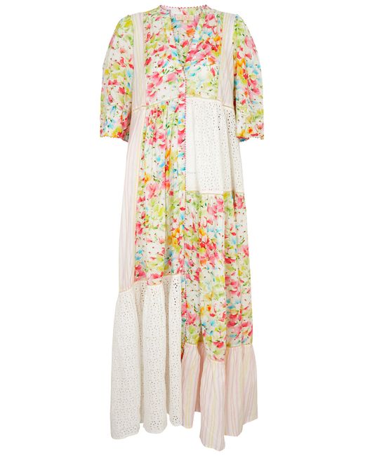byTiMo Patchwork Cotton-blend Maxi Dress UK8-10