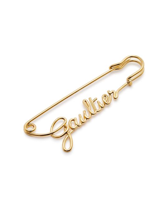 Jean Paul Gaultier Safety Pin Logo Metal Brooch