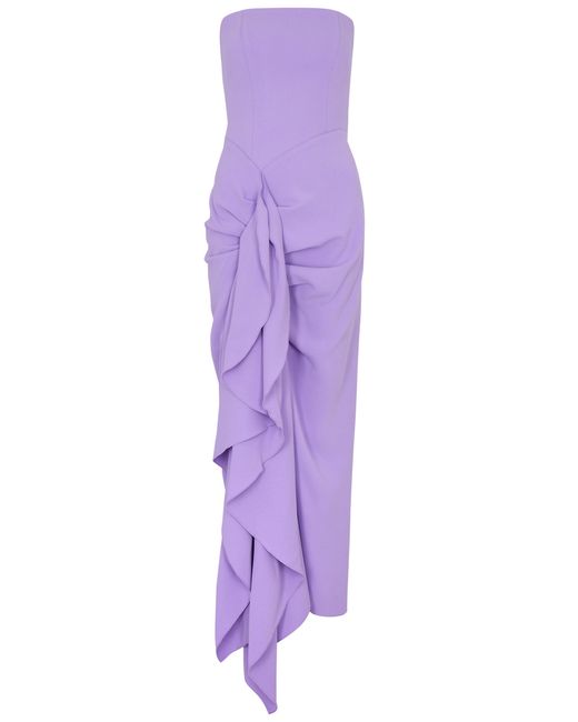 Solace London Thalia Strapless Ruffled Maxi Dress 10 UK10