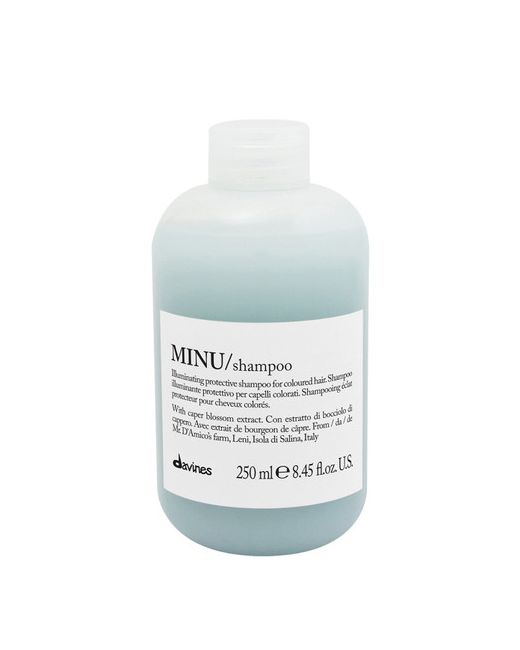 Davines Minu Colour-Protecting Shampoo Gentle Foaming Shampootural Salina Caper Blosson Preserves the Vibrancy of Coloured Hair