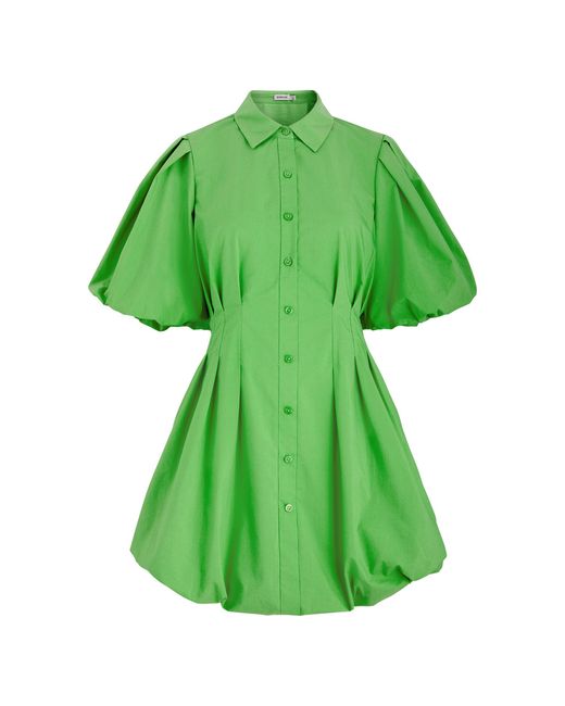 Jonathan Simkhai Cleo Cotton-blend Poplin Mini Shirt Dress 10 UK14