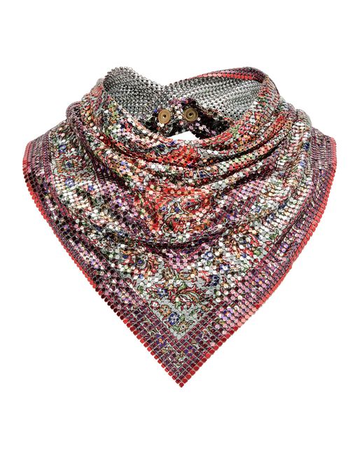 Rabanne Pixel Printed Chainmail Scarf
