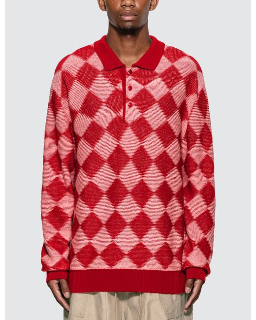 Needles Checkered Polo Sweater