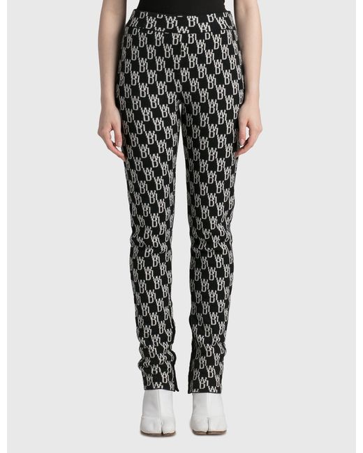 We11done Fitted Knit Jacquard Trousers