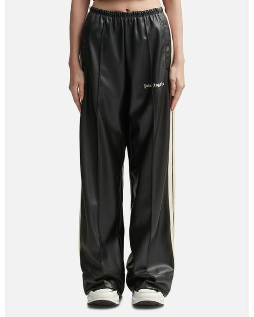 Palm Angels Leather Effect Loose Track Pants