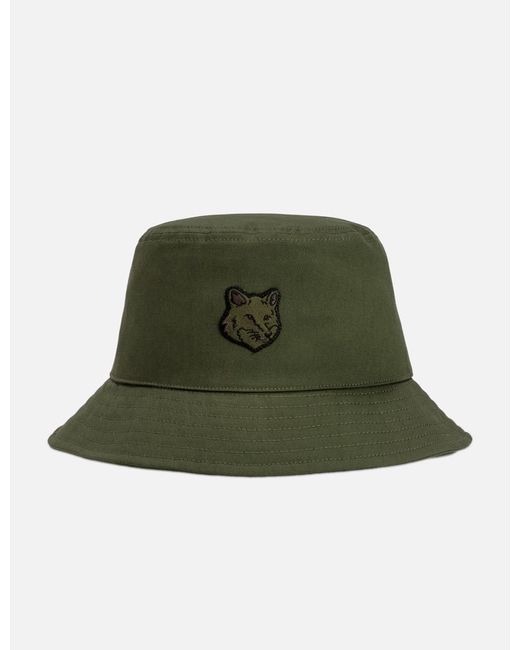 Maison Kitsuné Fox Head Patch Bucket Hat