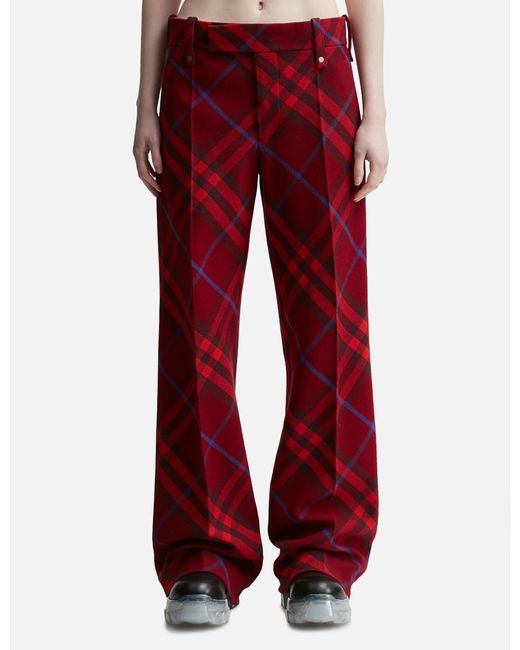 Burberry Check Wool Trousers