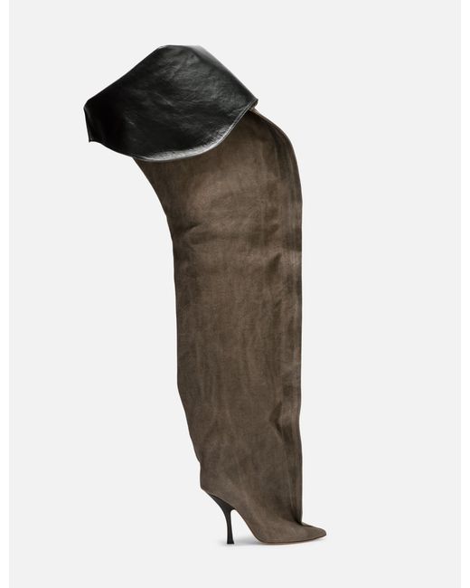 Y / Project Thigh High Scrunch Boots