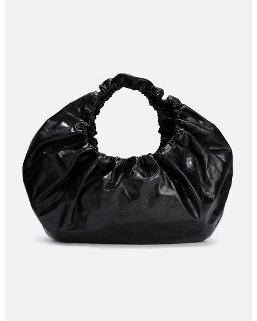 Alexander Wang Crescent large crackle leather shoulder bag