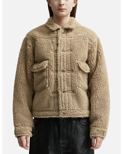 Human Made Wool Blended Boa Fleece Work Jacket