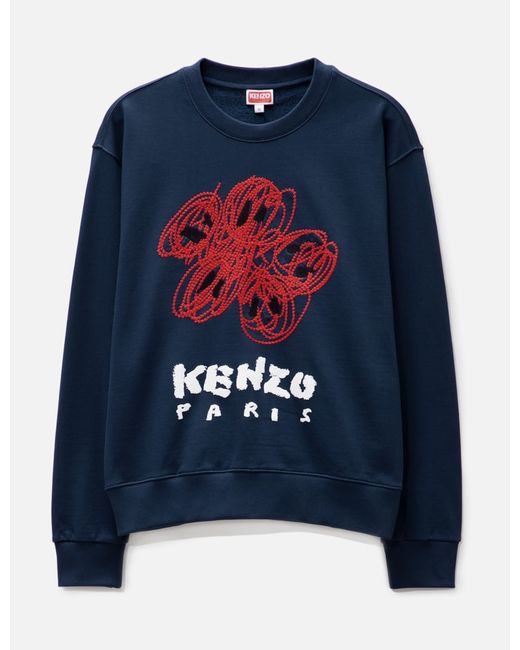 Kenzo Drawn Varsity Embroidered Sweatshirt