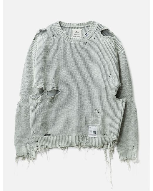 Maison Mihara Yasuhiro Bleached Knit Pullover