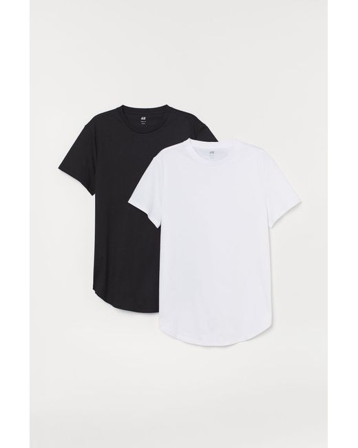 H & M 2-pack Long Fit T-shirts