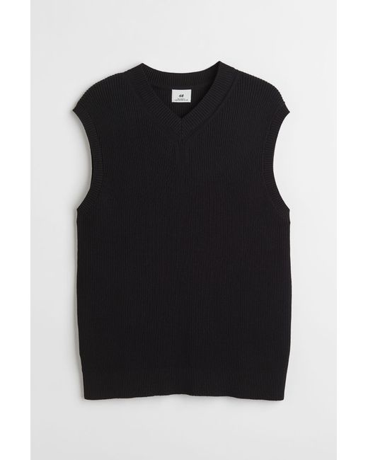 H & M Relaxed Fit Cotton Sweater Vest