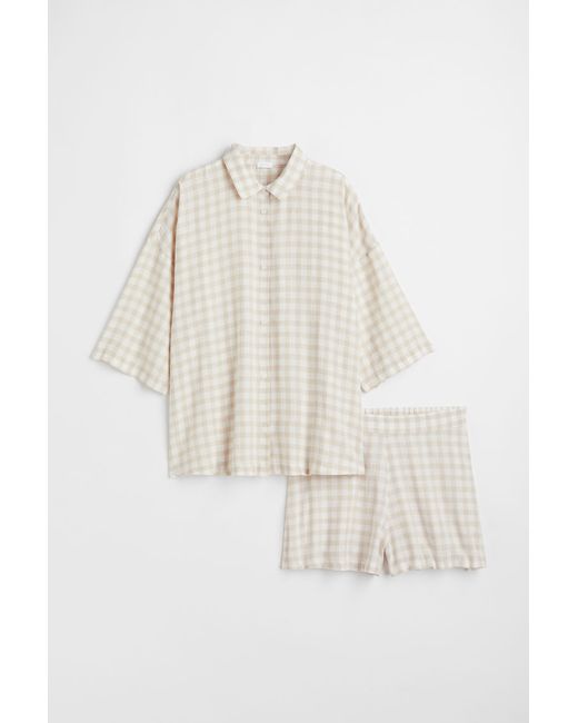 H & M Pajama Shirt and Shorts