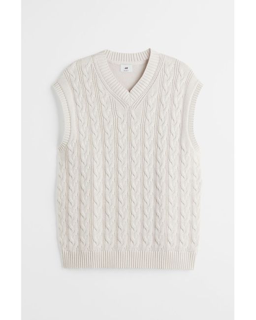 H & M Relaxed Fit Cable-knit Sweater Vest