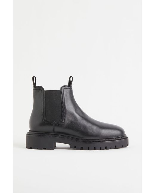 H & M Leather Chelsea Boots