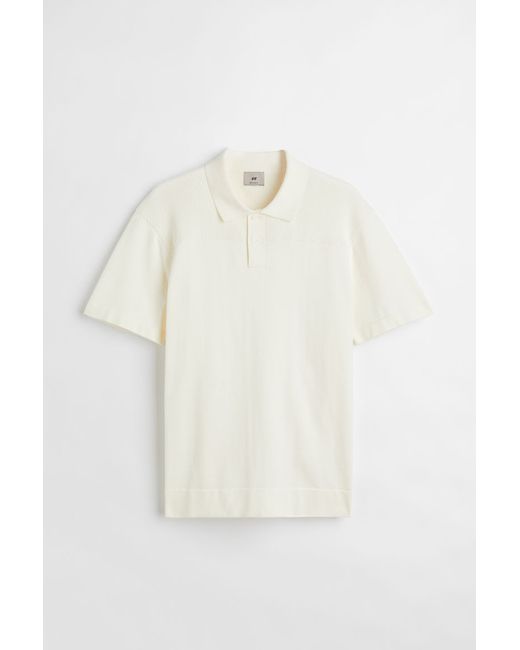 H & M Regular Fit Fine-knit Polo Shirt