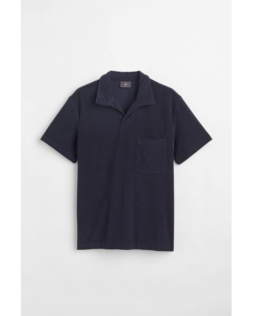 H & M Regular Fit Terry Polo Shirt