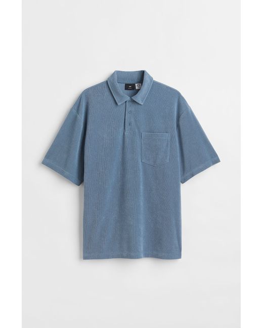 H & M Relaxed Fit Terry Polo Shirt