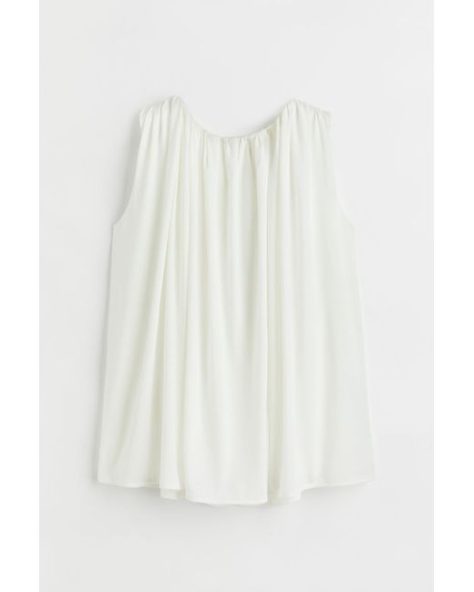 H & M Sleeveless blouse Weiß