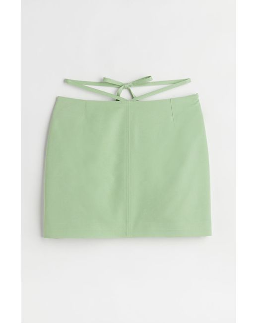 H & M Tie-detail Mini Skirt