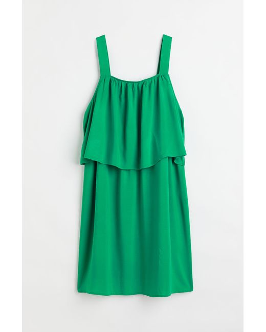 H & M MAMA Viscose nursing dress Grün