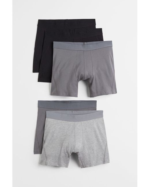 H & M 5-pack cotton mid trunks