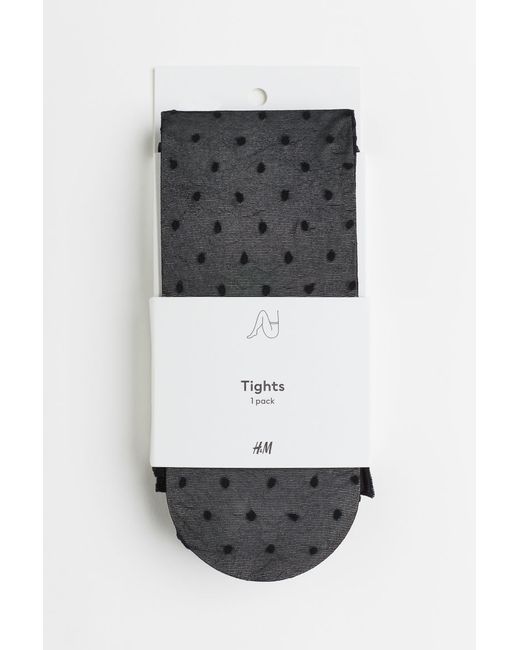H & M 40 Denier Dotted Tights
