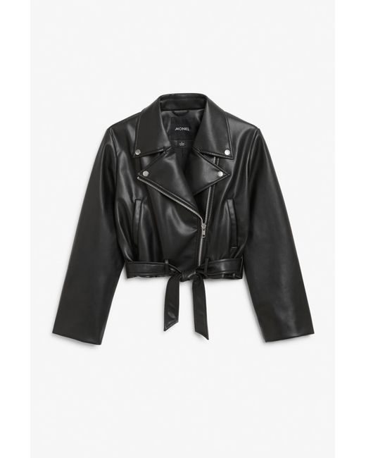 H & M Cropped faux leather jacket