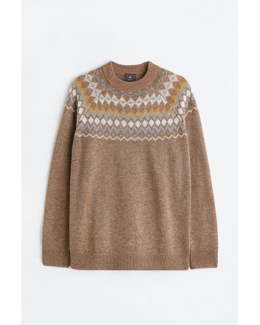 H & M Relaxed Fit Jacquard-knit Sweater
